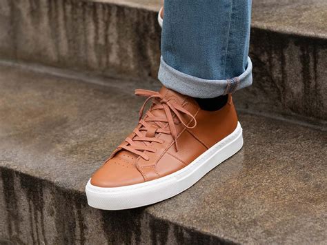 brown sneakers men's fashion.